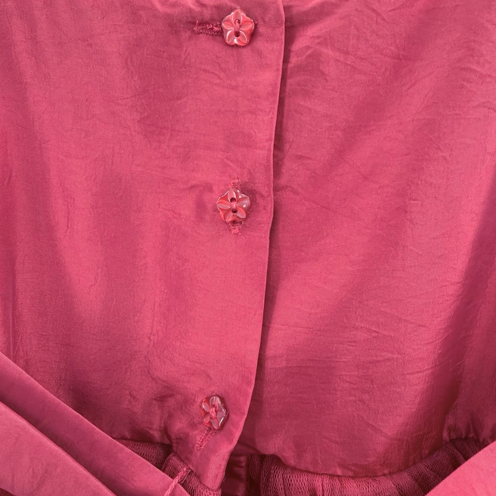 Girls Holiday Party Dress Red Tulle Satin Heirlooms Polly Flinders Girls 5T Xmas - Picture 10 of 12
